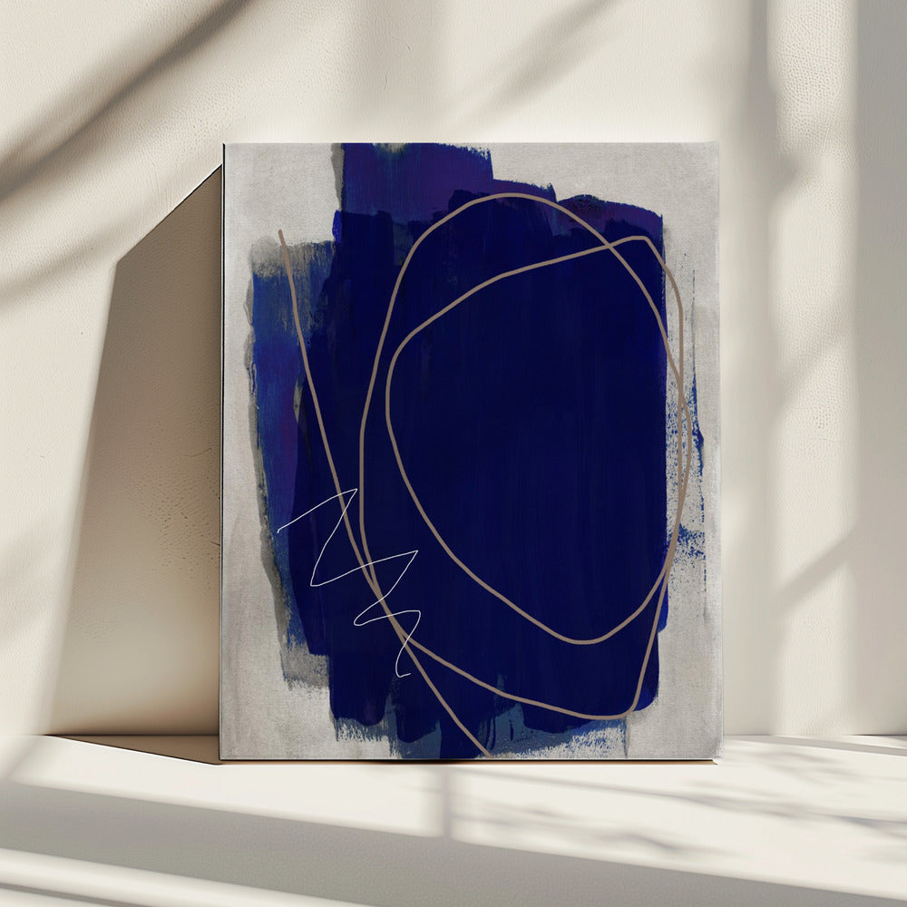 Blaue Striche 5 | Leinwand