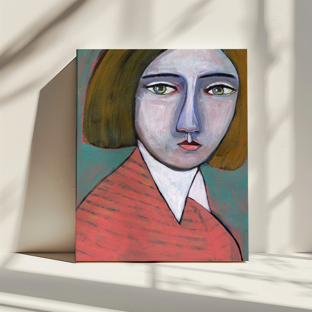 Pullover „Dame im Melonenmuster“ | Leinwand