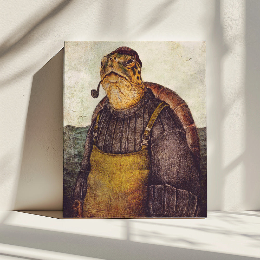 Vintage Stilvolle Schildkröte | Leinwand