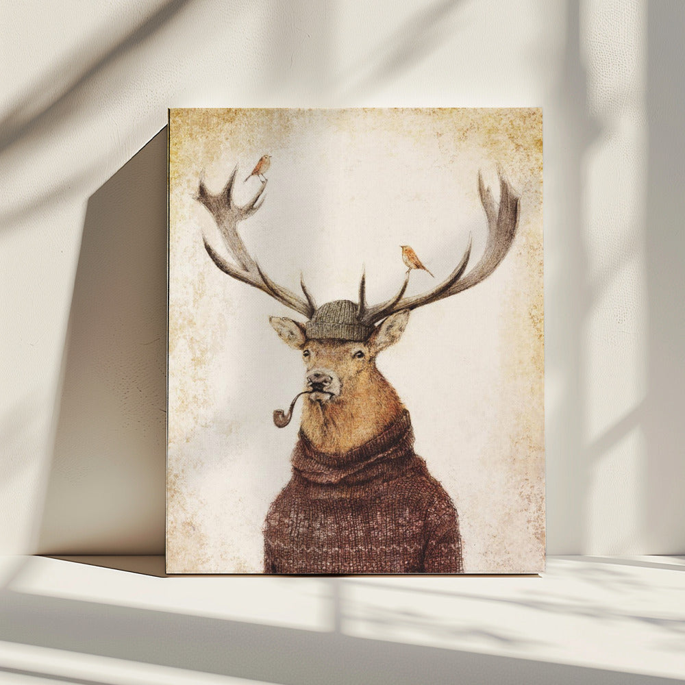 Winterhirsch | Leinwand