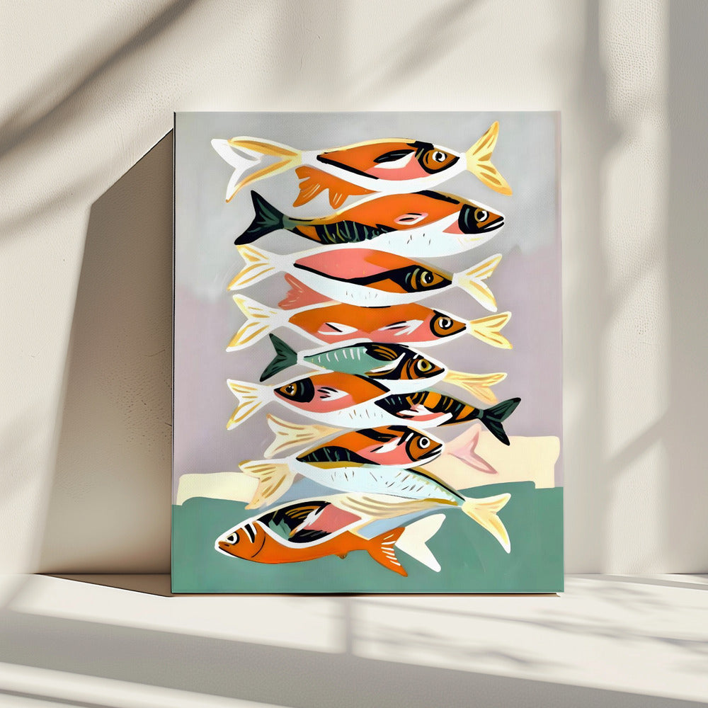 Stilisierter Fisch | Leinwand