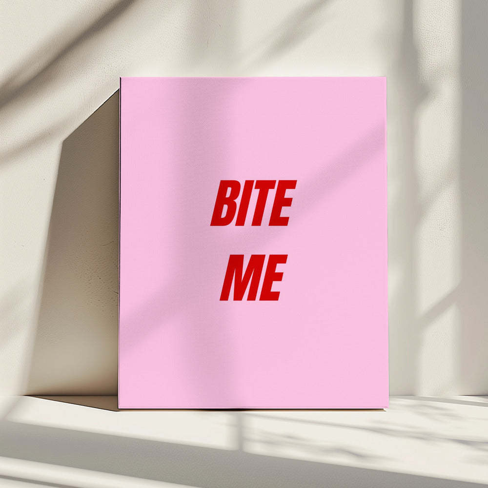 Red on Pink Boldness | Canvas