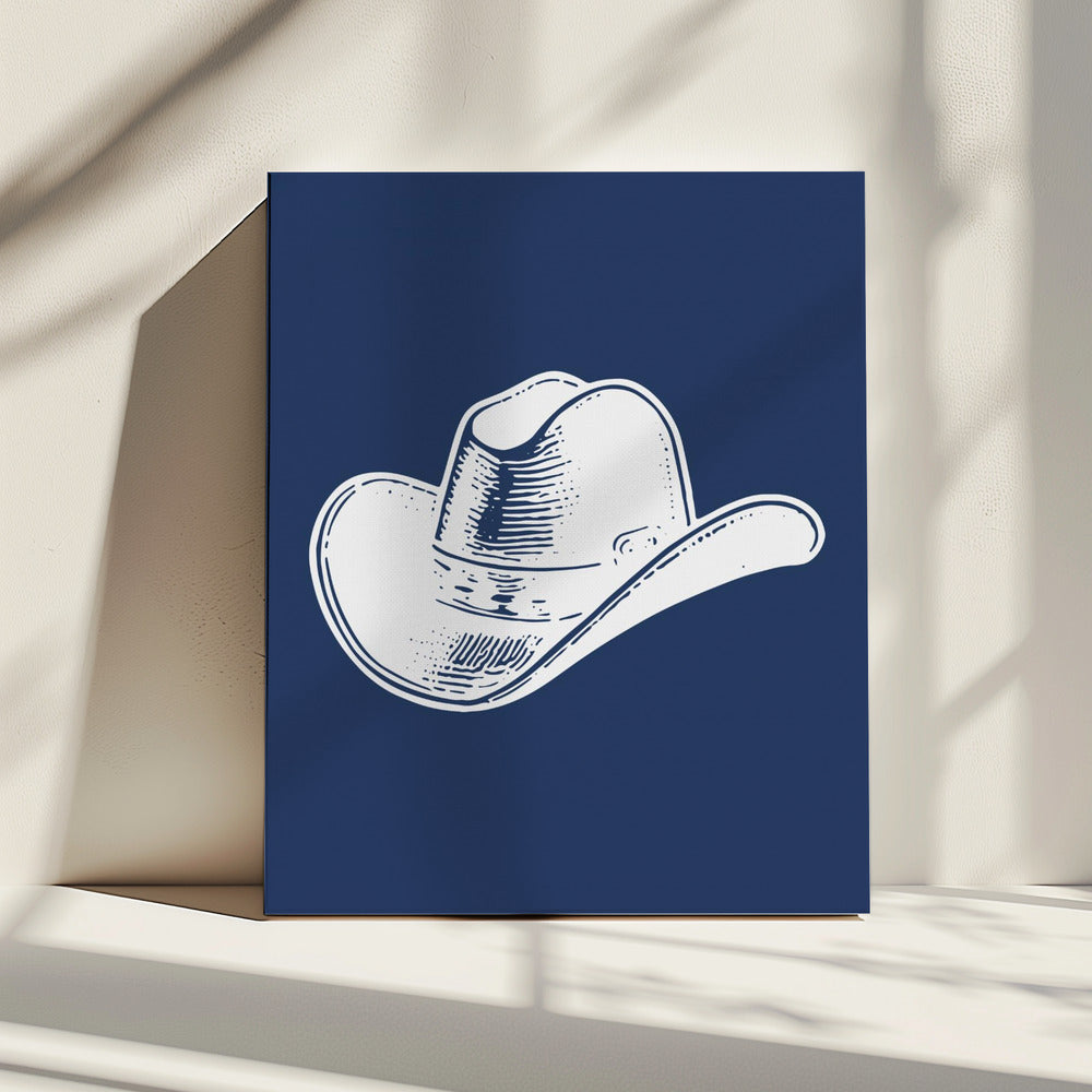 Marineblauer Cowboyhut | Leinwand