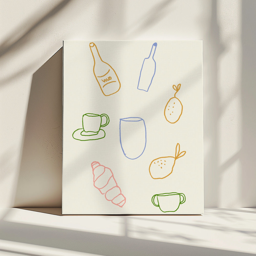 Minimalistischer Brunch | Leinwand