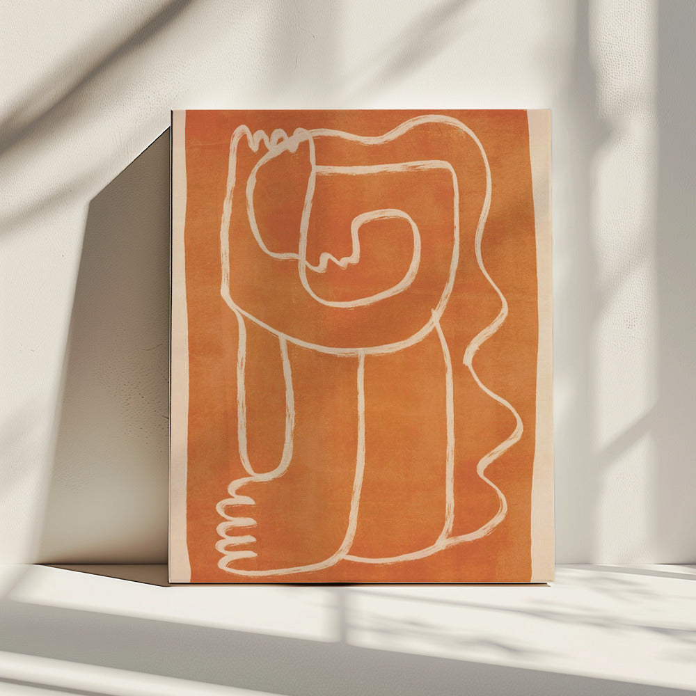 Abstrakte Linienkunst Figur | Leinwand