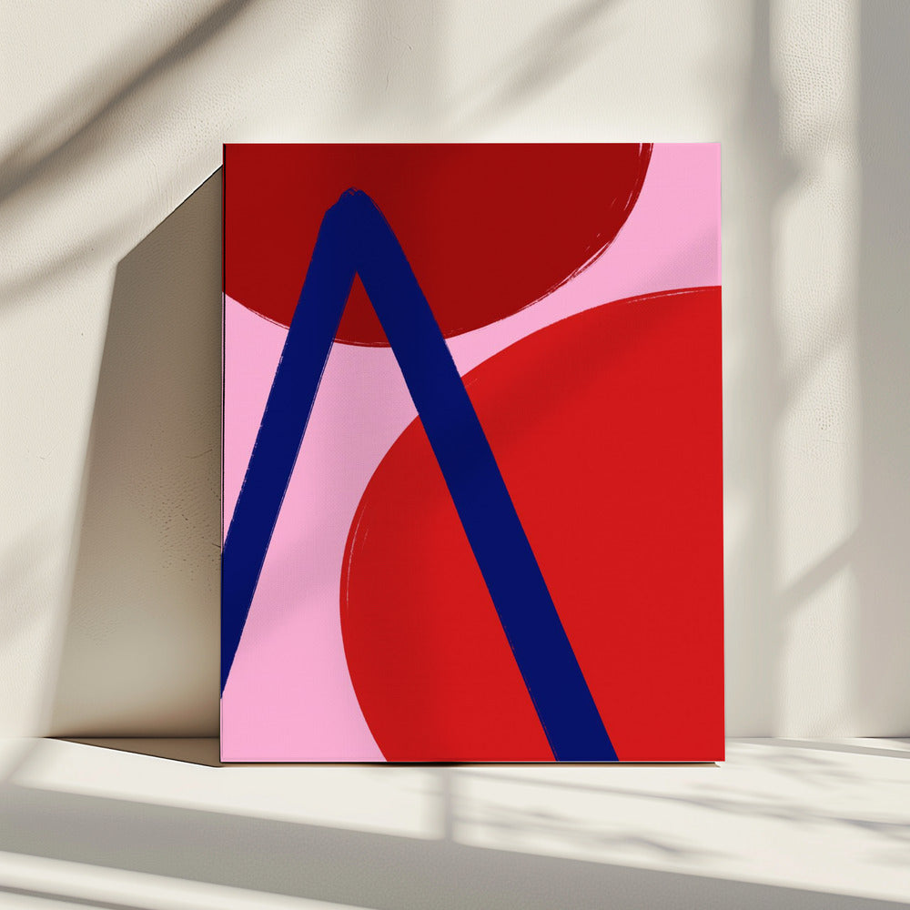 Purpurrote Geometrie | Leinwand