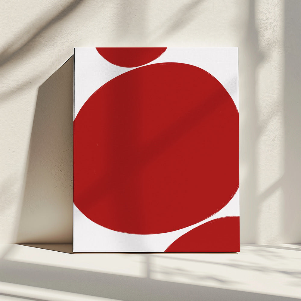 Kräftige rote Kreise | Leinwand