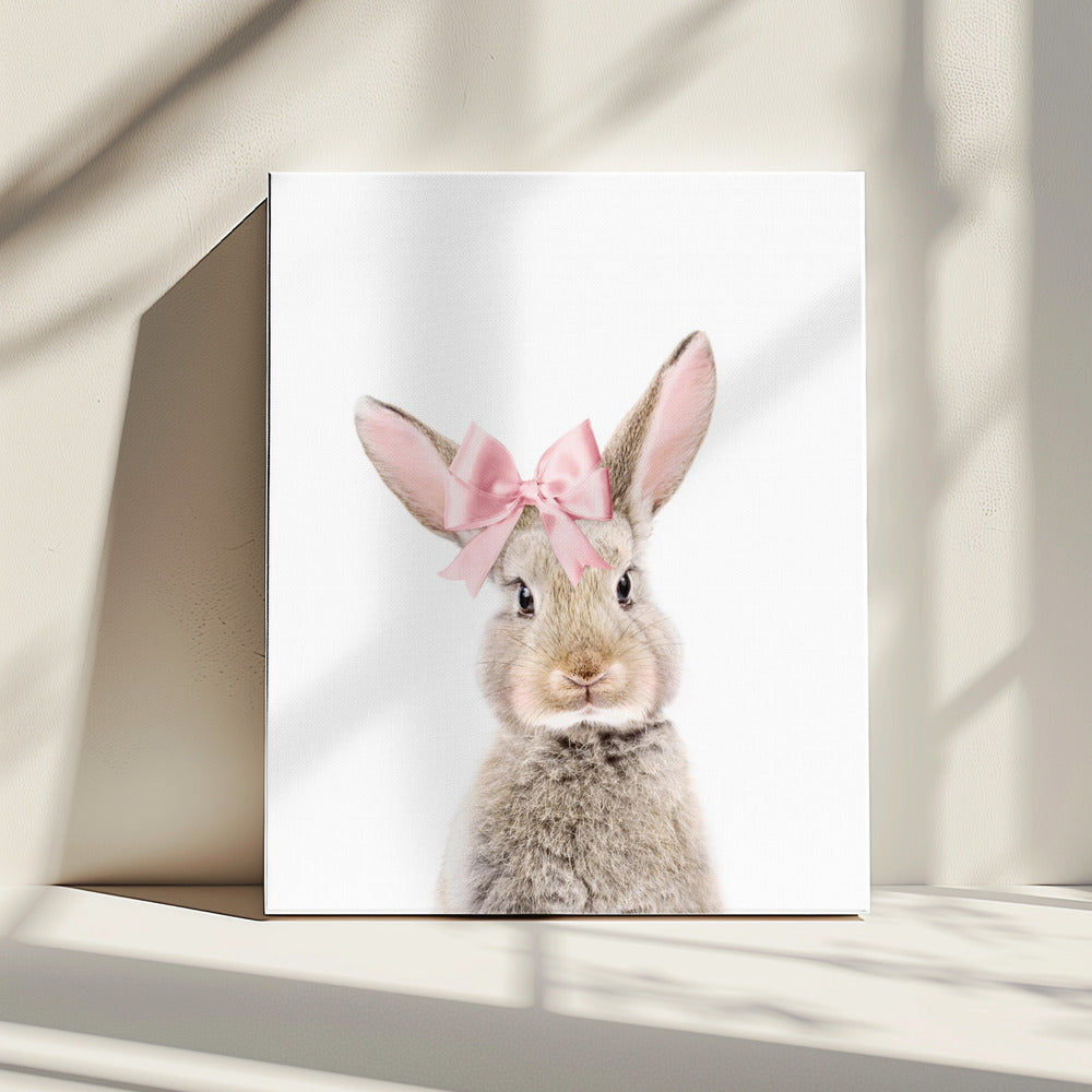 Hase mit Schleife | Leinwand
