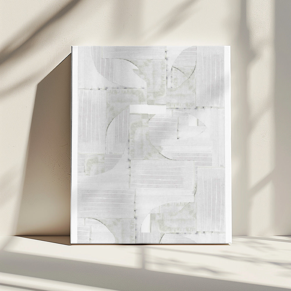 Geometrische weiße Formen | Leinwand