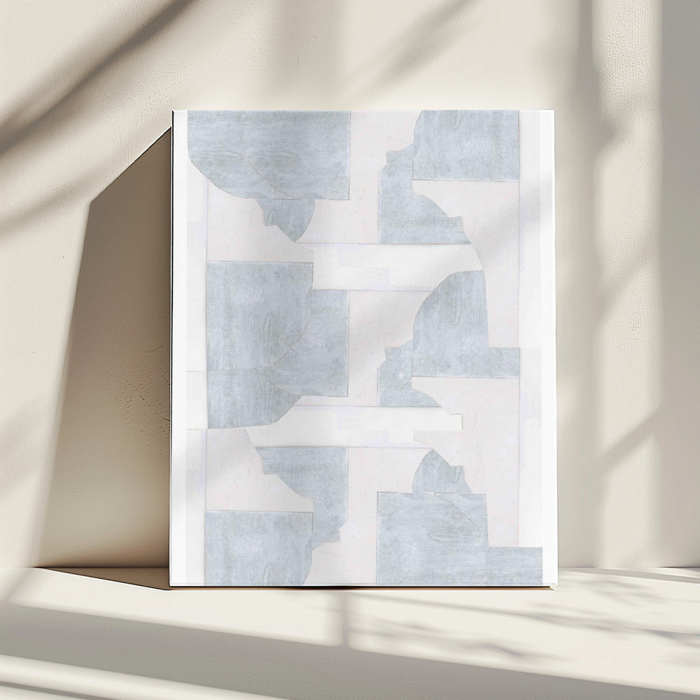 Geometrische weiße Formen | Leinwand