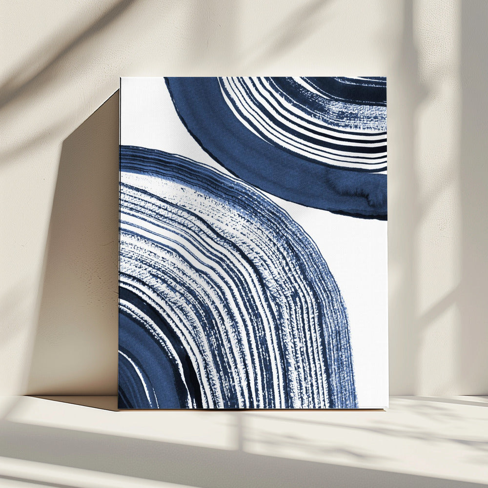 Blaue konzentrische Wellen | Leinwand