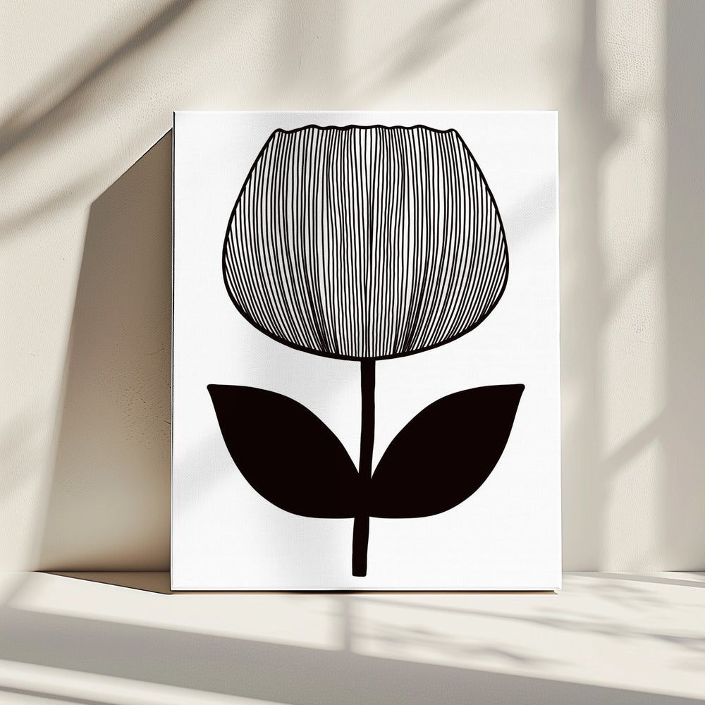 Monochrome Blüte | Leinwand