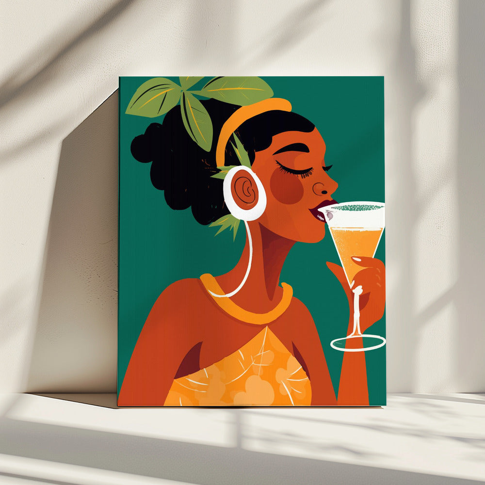 Trinken in den Tropen | Leinwand
