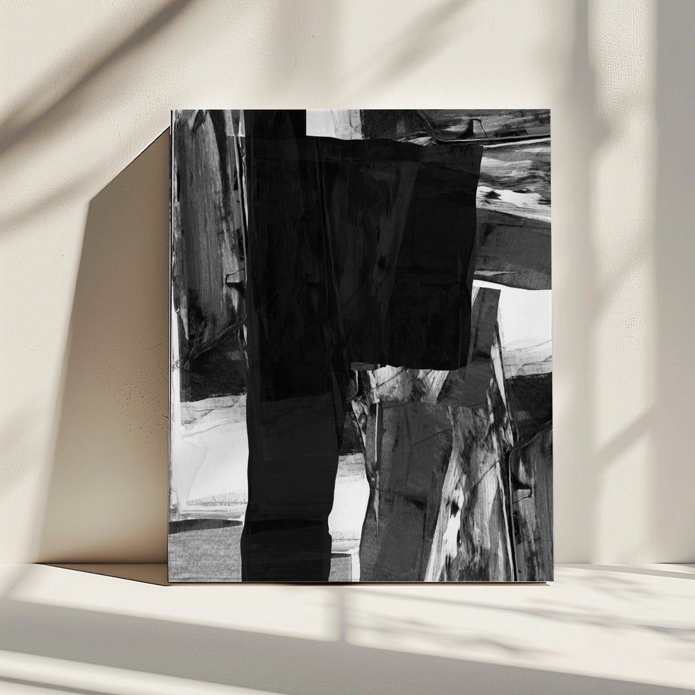 Monochromes Chaos | Leinwand