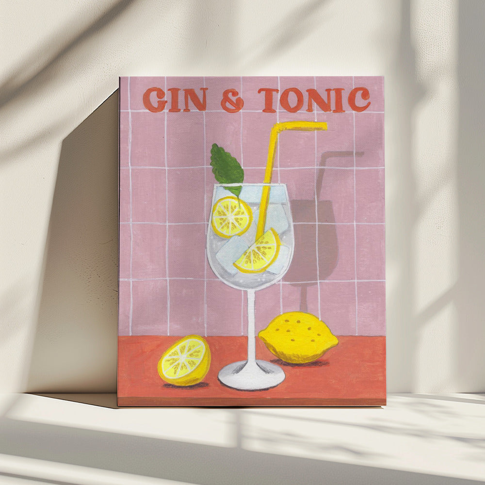 Gin Tonic Cocktail | Leinwand