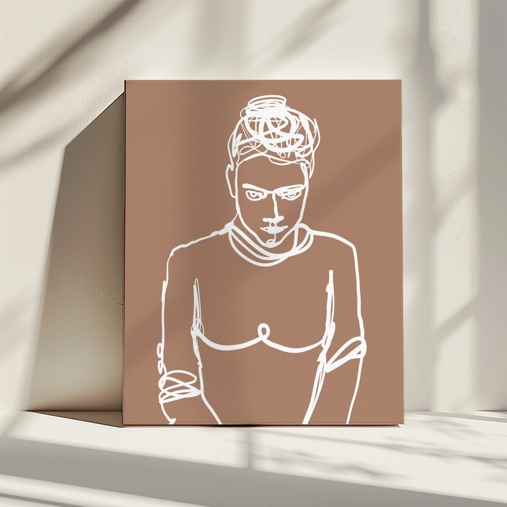 Strichzeichnung Dame | Leinwand
