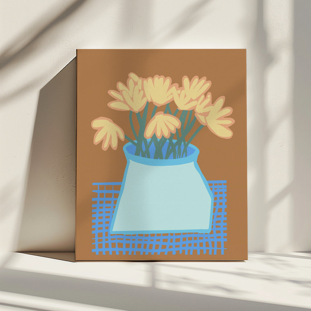 Gänseblümchen in Vase | Leinwand