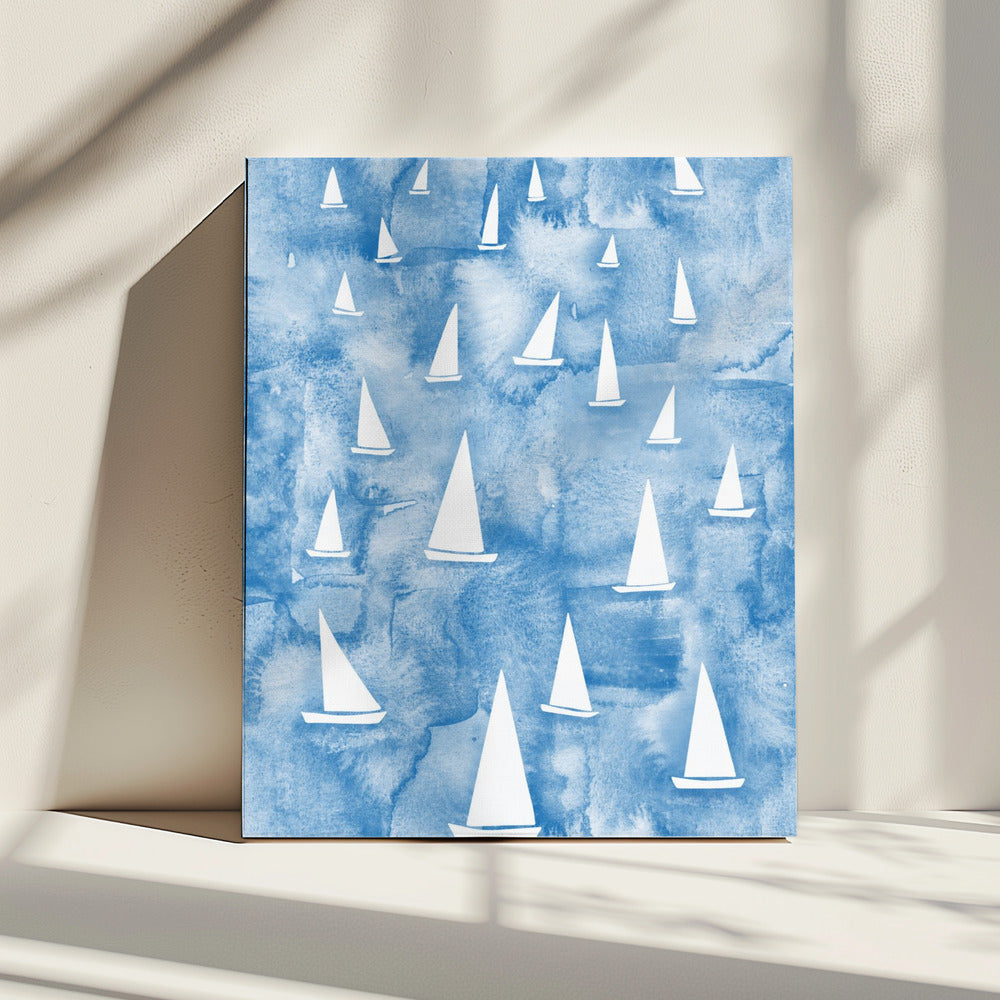 Weiße Segelboote | Leinwand