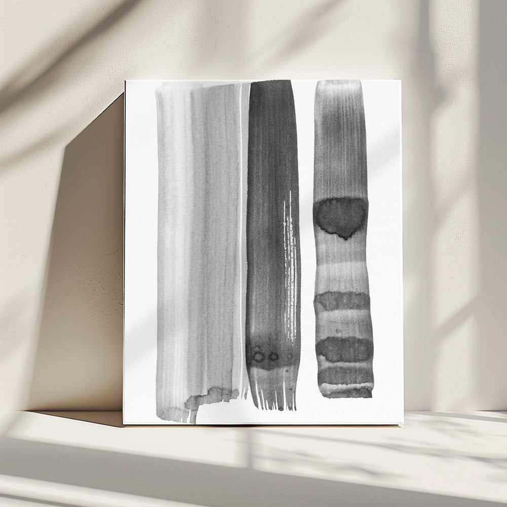 Monochrome Striche | Leinwand