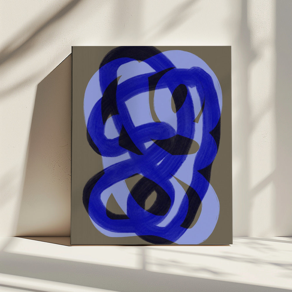 Blaue verschlungene Pfade | Leinwand