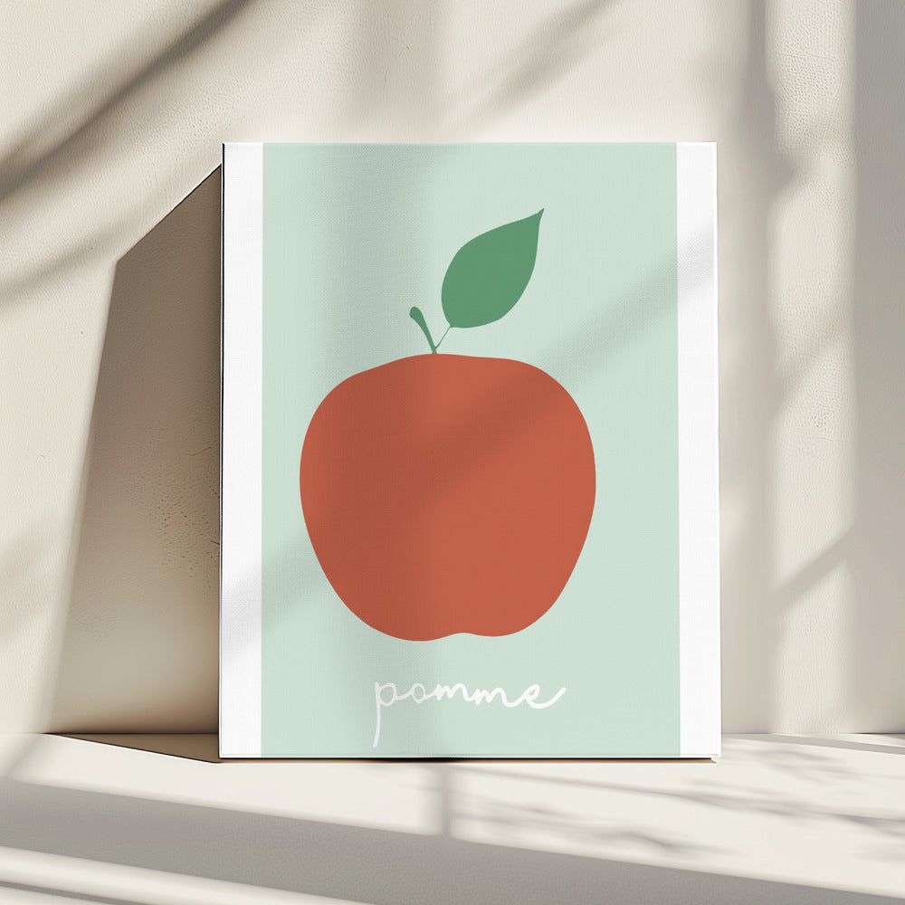 La Pomme (Gedämpftes Rot) | Leinwand
