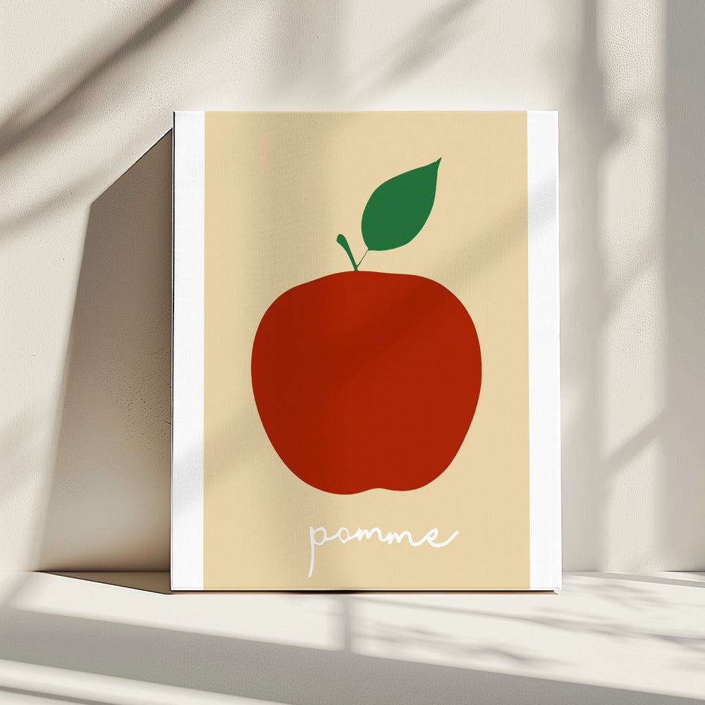 La Pomme (Leuchtend Rot) | Leinwand