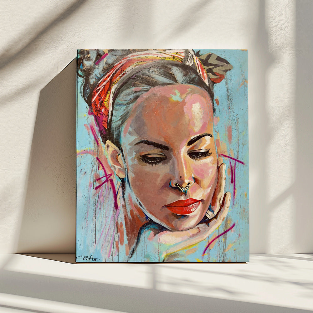 Stilvolle Frau | Leinwand