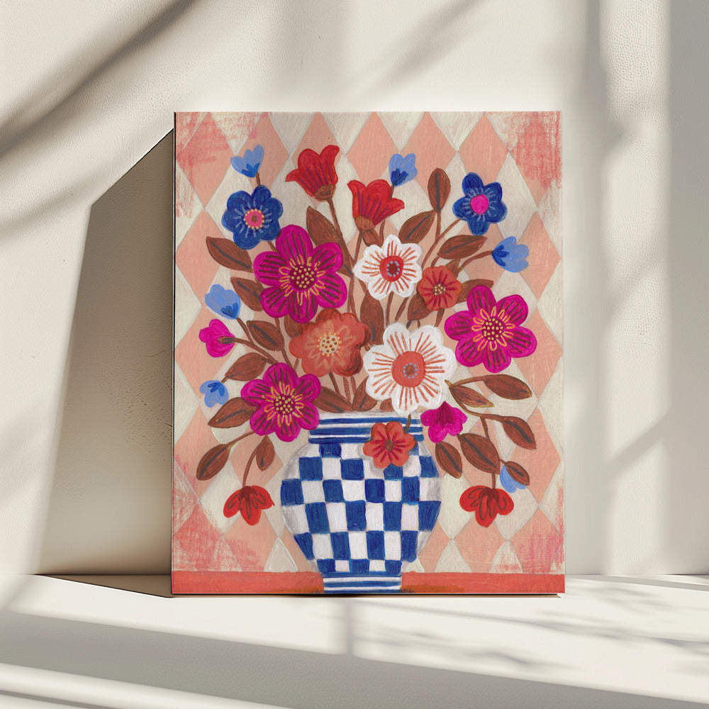 Vase Blumen Helle & Blaue | Leinwand