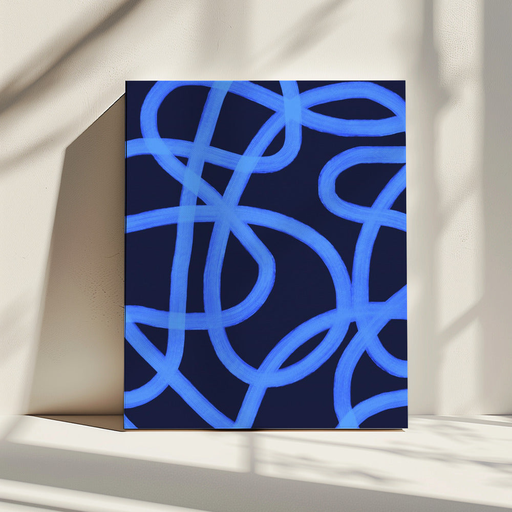 Blaue Labyrinthpfade | Leinwand