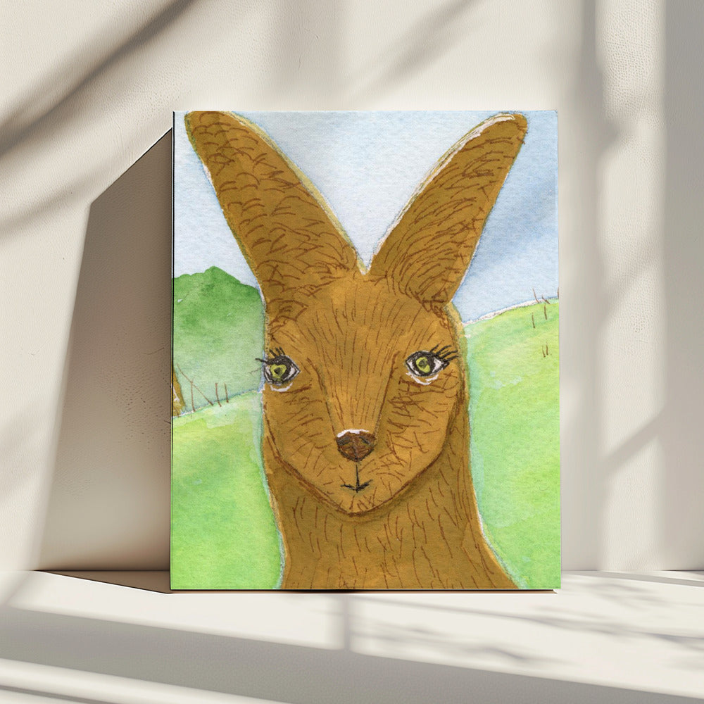 Känguru Wallaby Gesicht Kinderzimmer | Leinwand