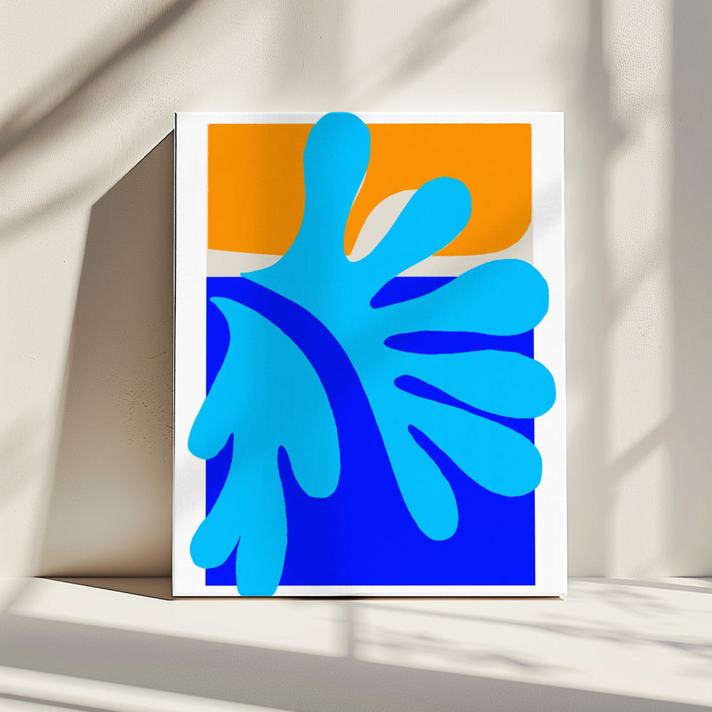 Blaue Spritzerformen | Leinwand