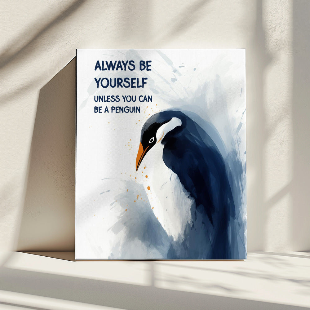 Sei ein Pinguin | Leinwand