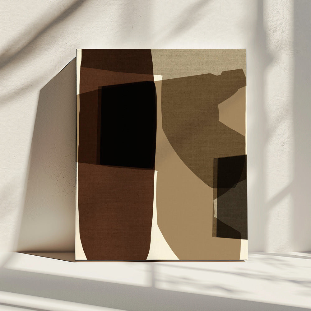 Geometrische Formen und Erdtöne | Leinwand