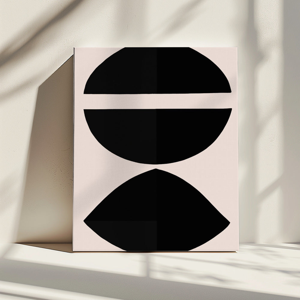 Schwarze geometrische Formen | Leinwand