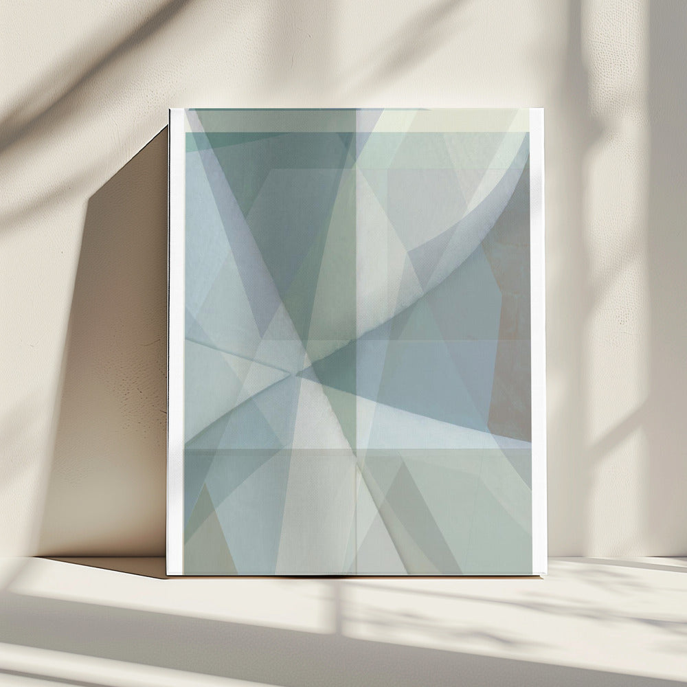 Weiche Pastelltöne bilden geometrische Formen | Leinwand