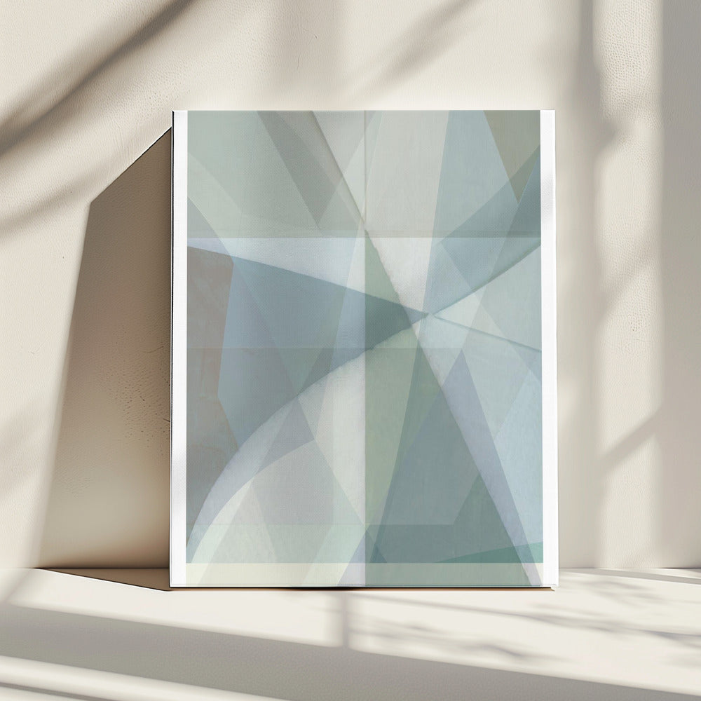 Geometrische Formen in gedämpften Tönen | Leinwand