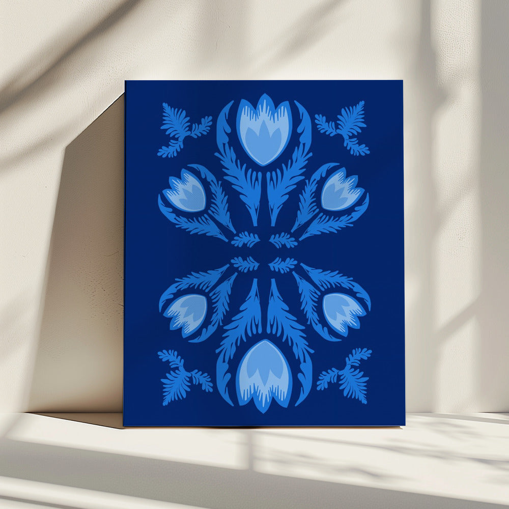 Grafische Blumen Leuchtende Tulpen | Leinwand