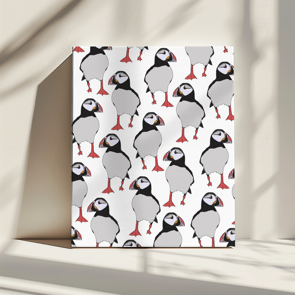 Papageientaucher-Vogelmuster | Leinwand
