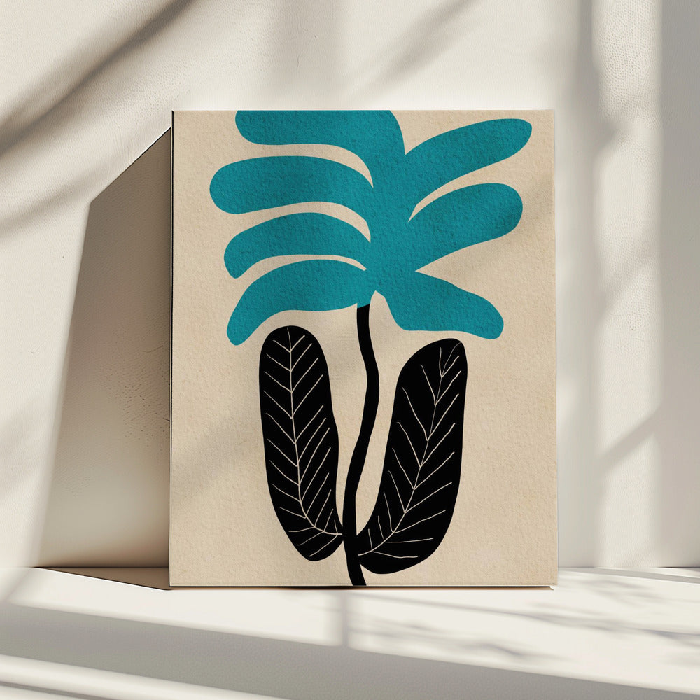 Blaue Blumenblume | Leinwand