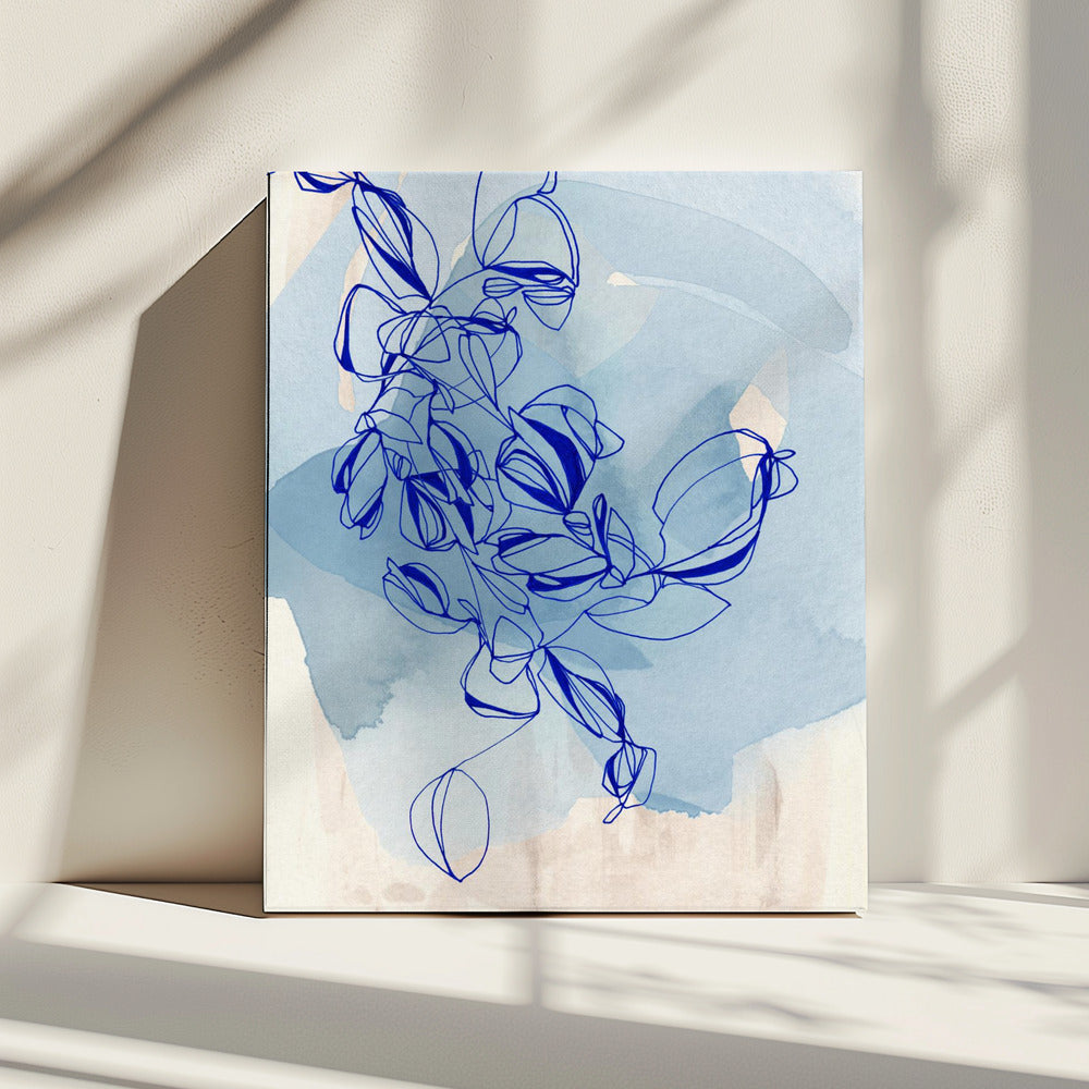 Blaue Weinrebe Eleganz | Leinwand