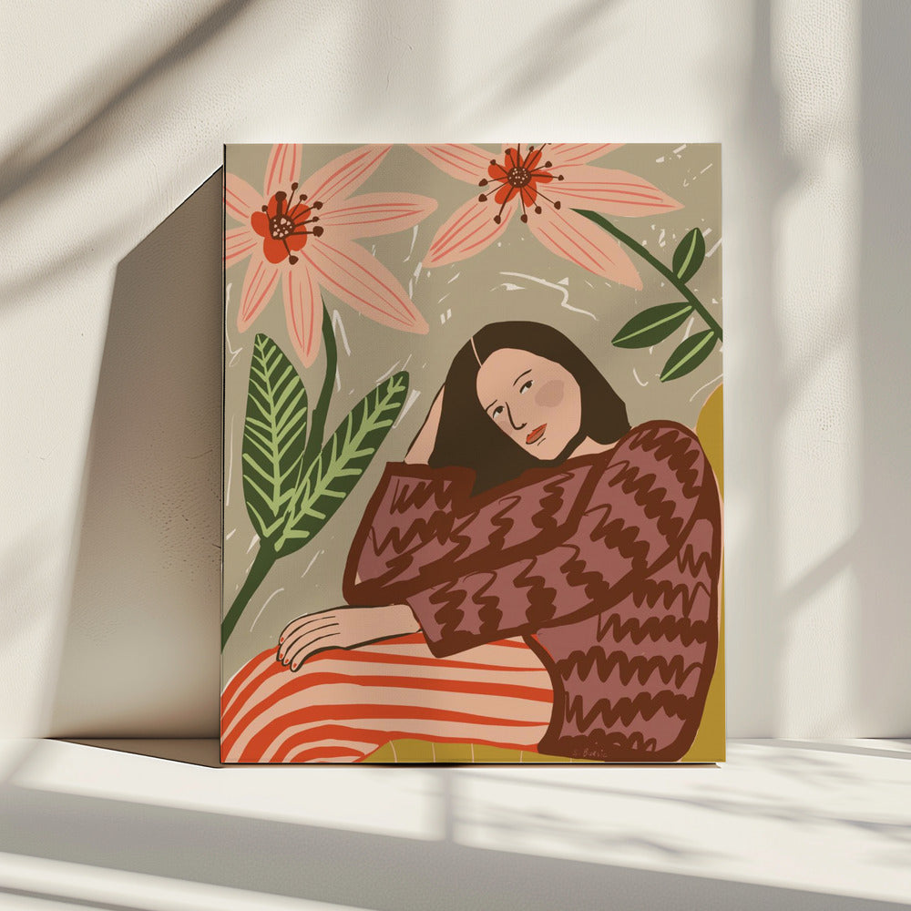 Sitzende Dame | Leinwand