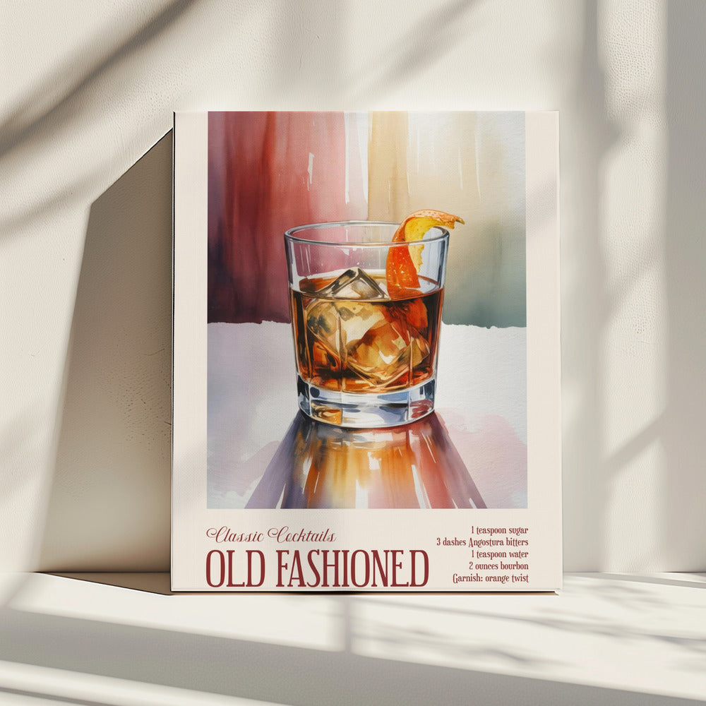 Klassische Cocktails - Old Fashioned | Leinwand