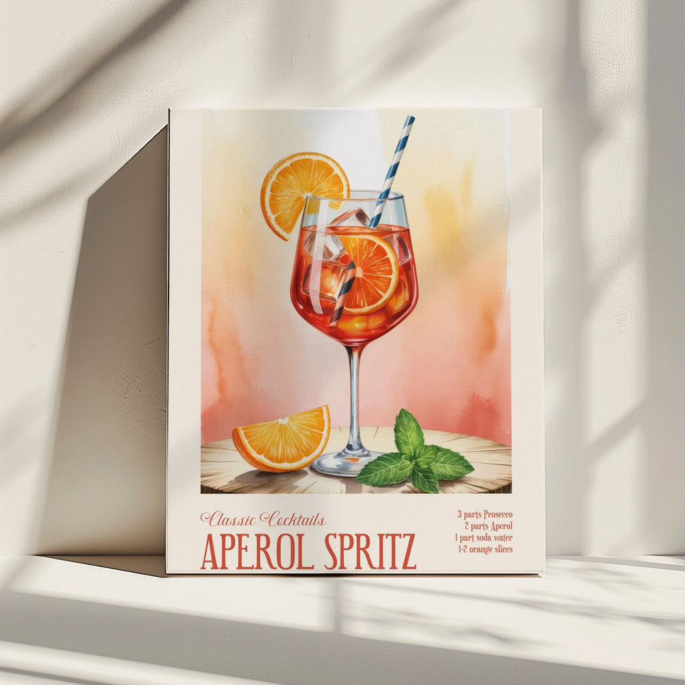 Klassische Cocktails - Aperol Spritz | Leinwand