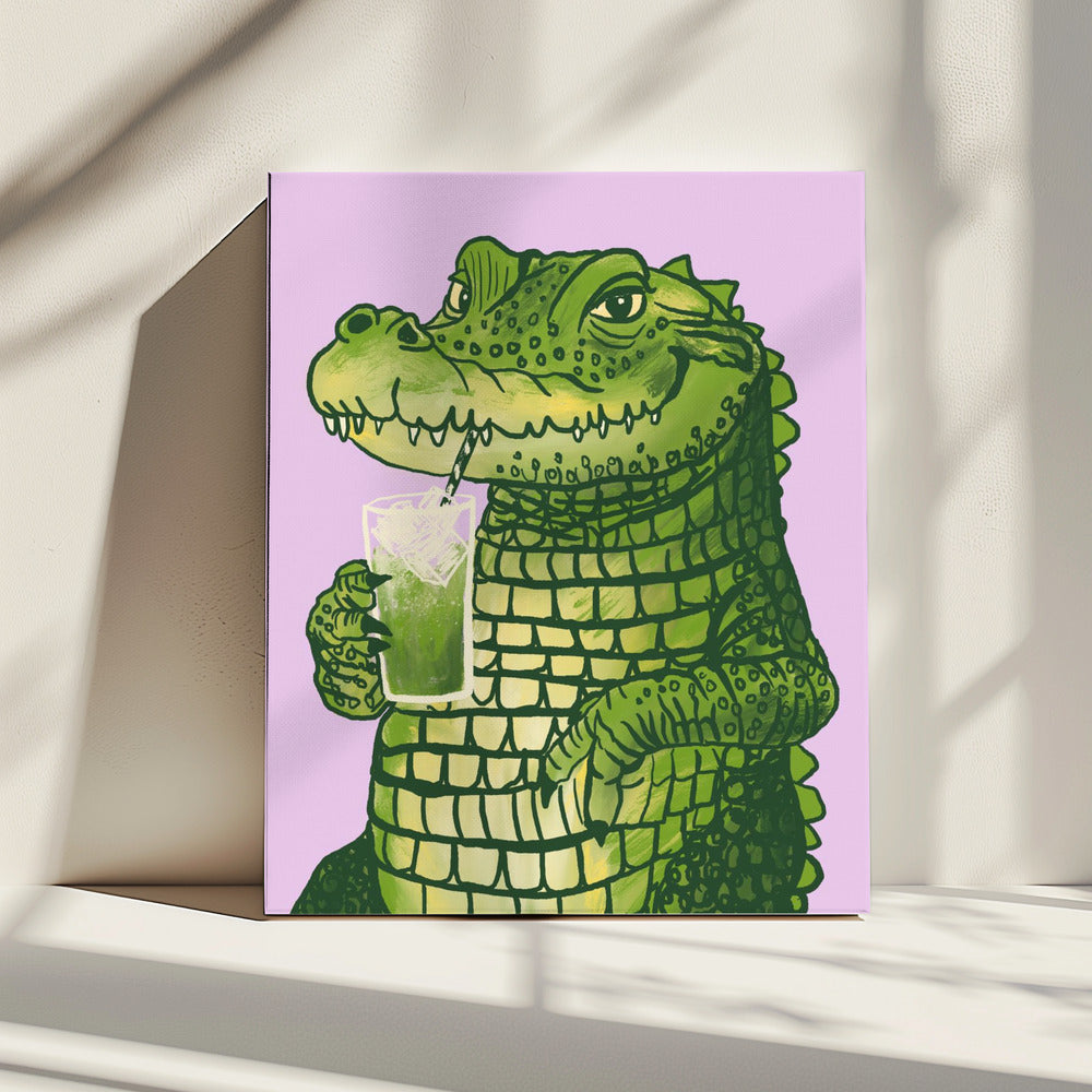 Matcha-Krokodil | Leinwand