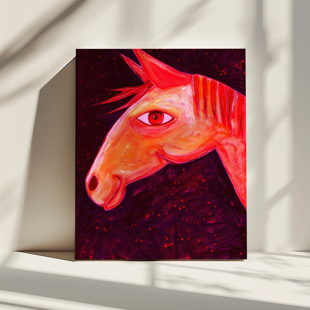 Träume von Pferden Rot | Leinwand