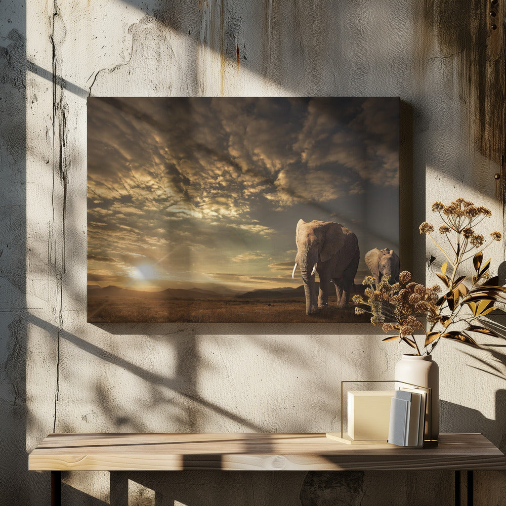 Spaziergang in der Savanne | Leinwand