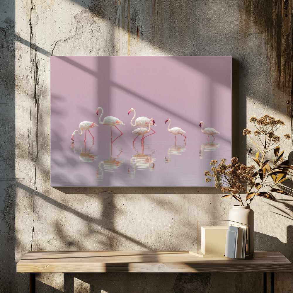 Flamingos | Leinwand