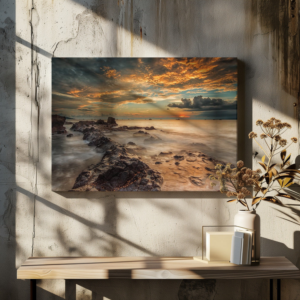 Wütender Strand | Leinwand