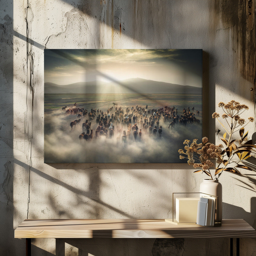 Wilde Pferde | Leinwand