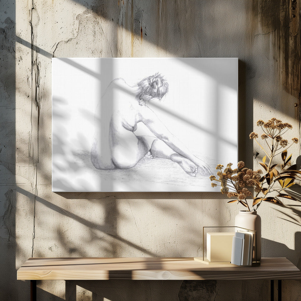Skizze einer Frau | Leinwand
